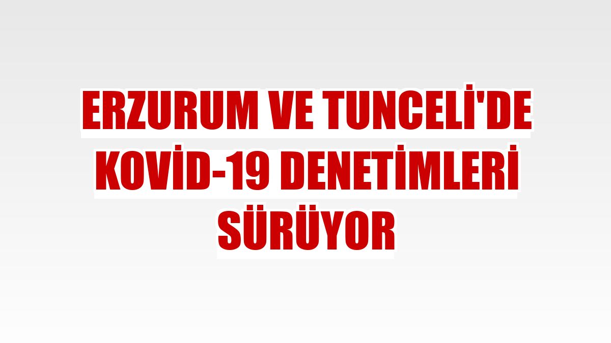 Erzurum ve Tunceli'de Kovid-19 denetimleri sürüyor