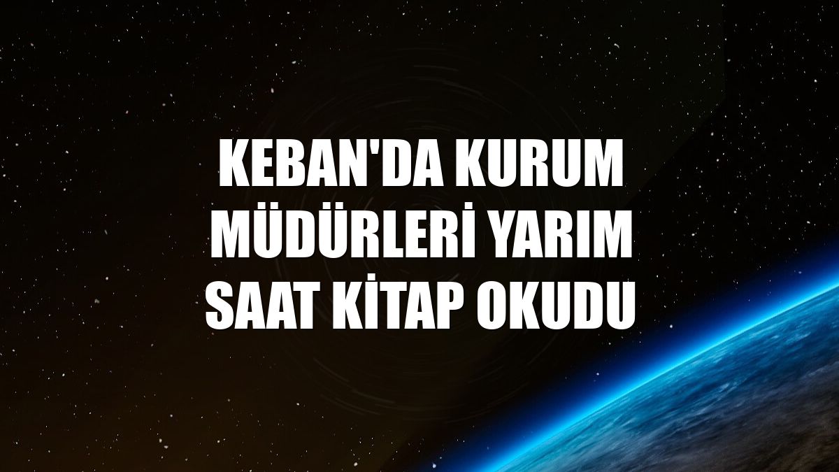 Keban'da kurum müdürleri yarım saat kitap okudu