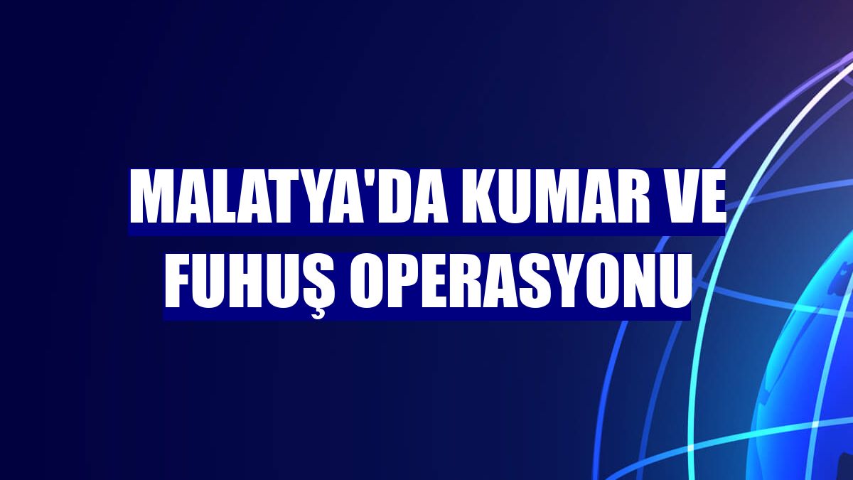 Malatya'da kumar ve fuhuş operasyonu