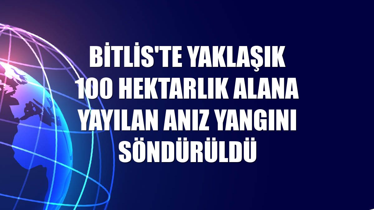 Bitlis'te yaklaşık 100 hektarlık alana yayılan anız yangını söndürüldü