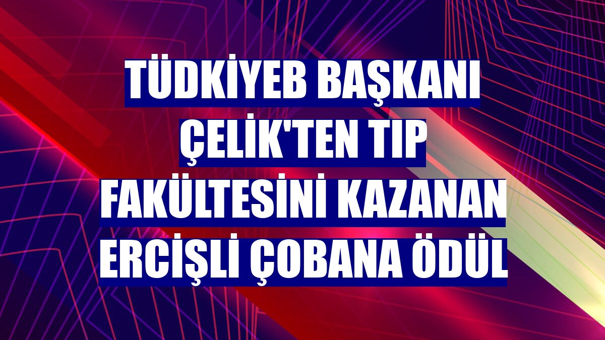 TÜDKİYEB Başkanı Çelik'ten tıp fakültesini kazanan Ercişli çobana ödül