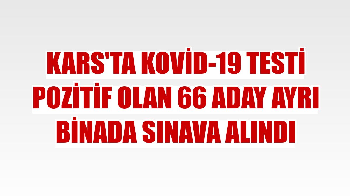 Kars'ta Kovid-19 testi pozitif olan 66 aday ayrı binada sınava alındı