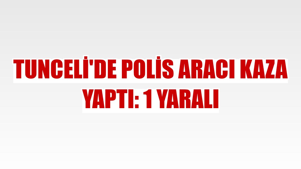 Tunceli'de polis aracı kaza yaptı: 1 yaralı