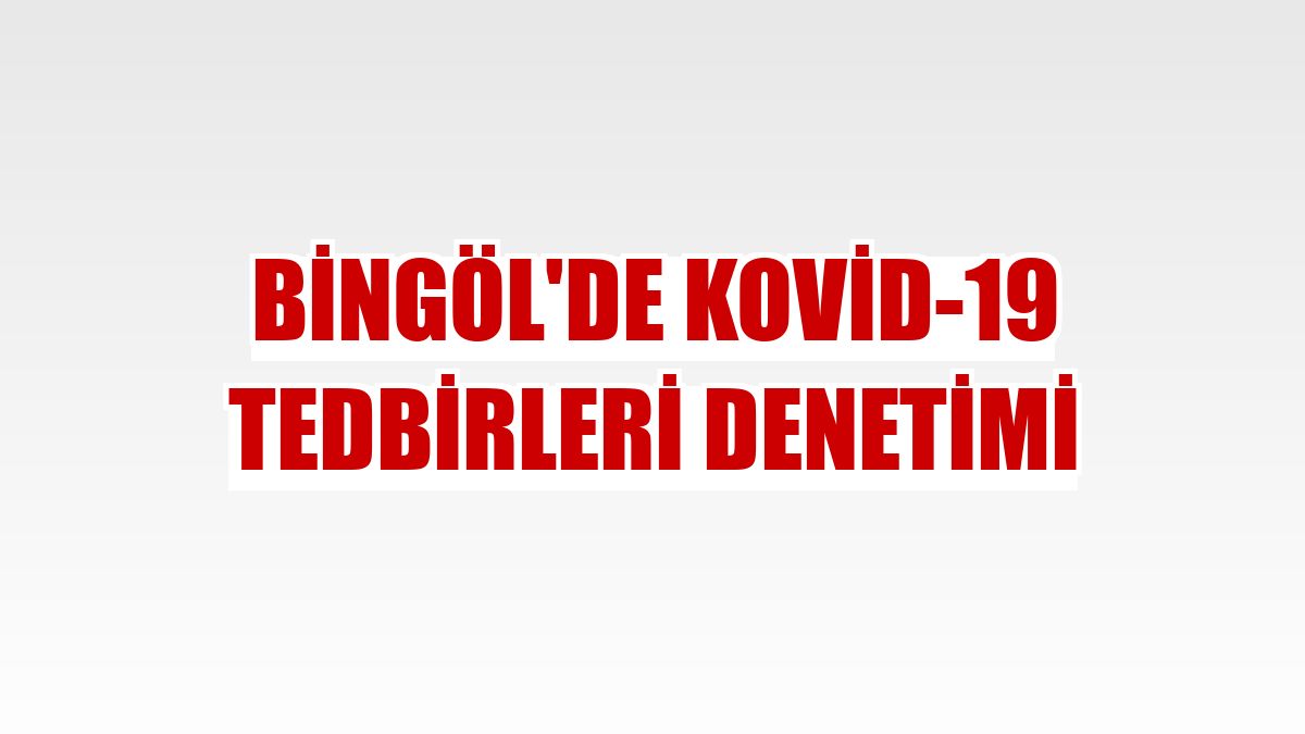 Bingöl'de Kovid-19 tedbirleri denetimi