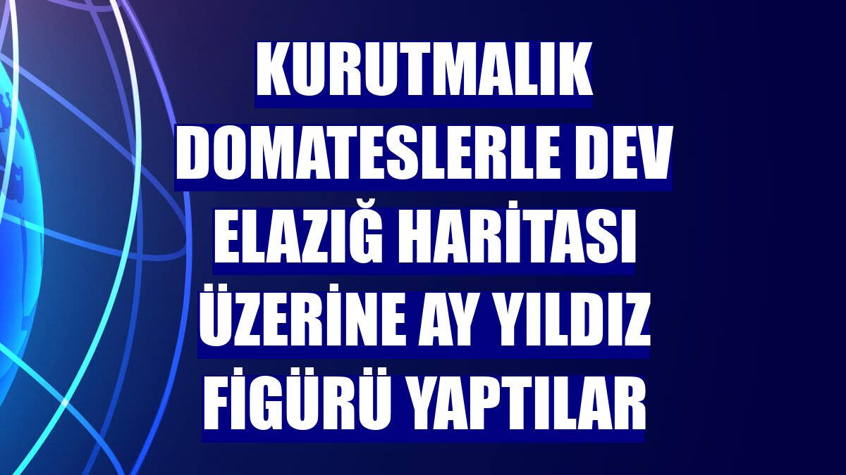 Kurutmalık domateslerle dev Elazığ haritası üzerine ay yıldız figürü yaptılar