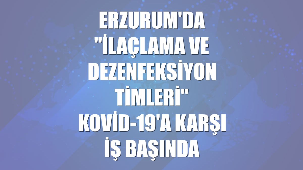 Erzurum'da "ilaçlama ve dezenfeksiyon timleri" Kovid-19'a karşı iş başında