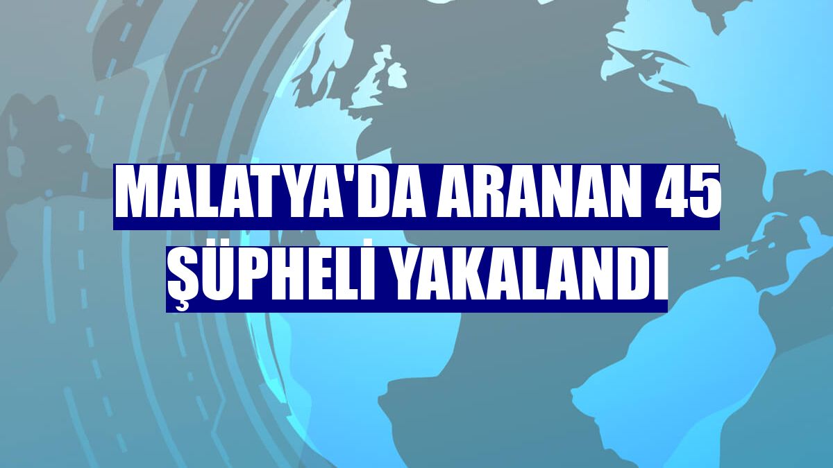 Malatya'da aranan 45 şüpheli yakalandı
