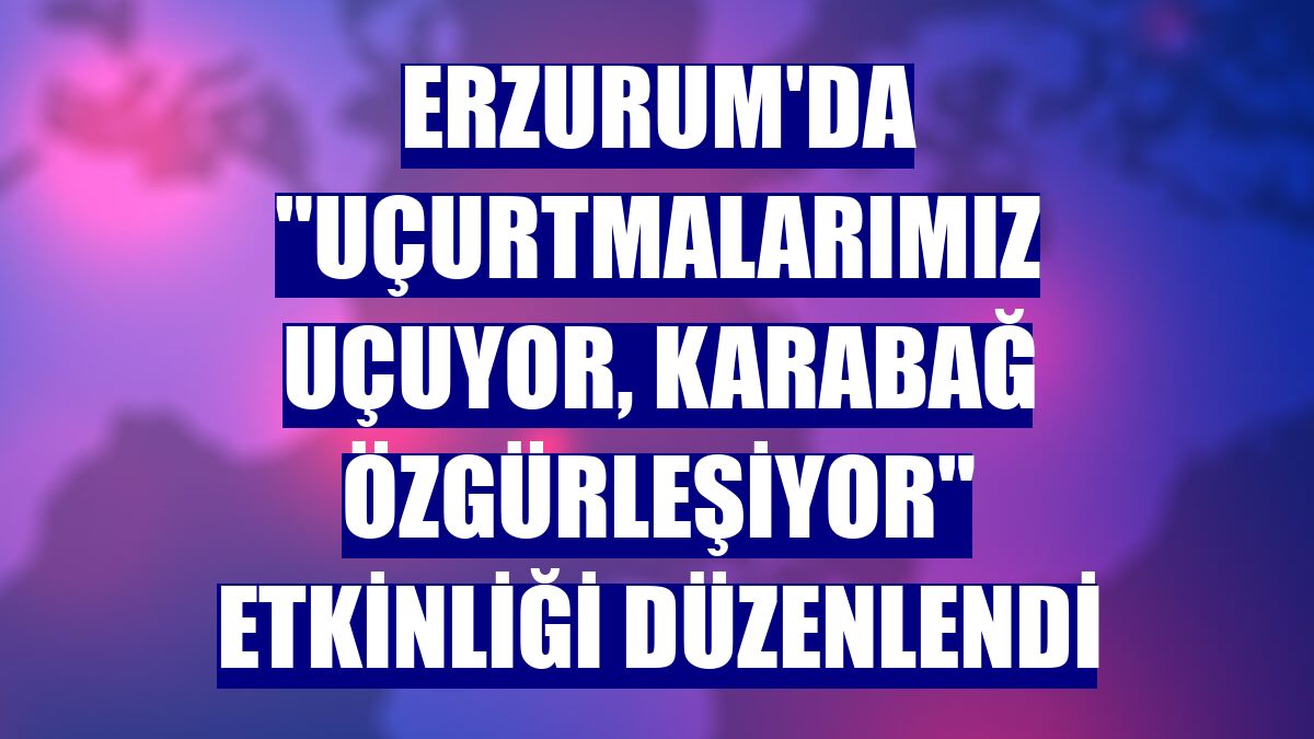 Erzurum'da "Uçurtmalarımız uçuyor, Karabağ özgürleşiyor" etkinliği düzenlendi