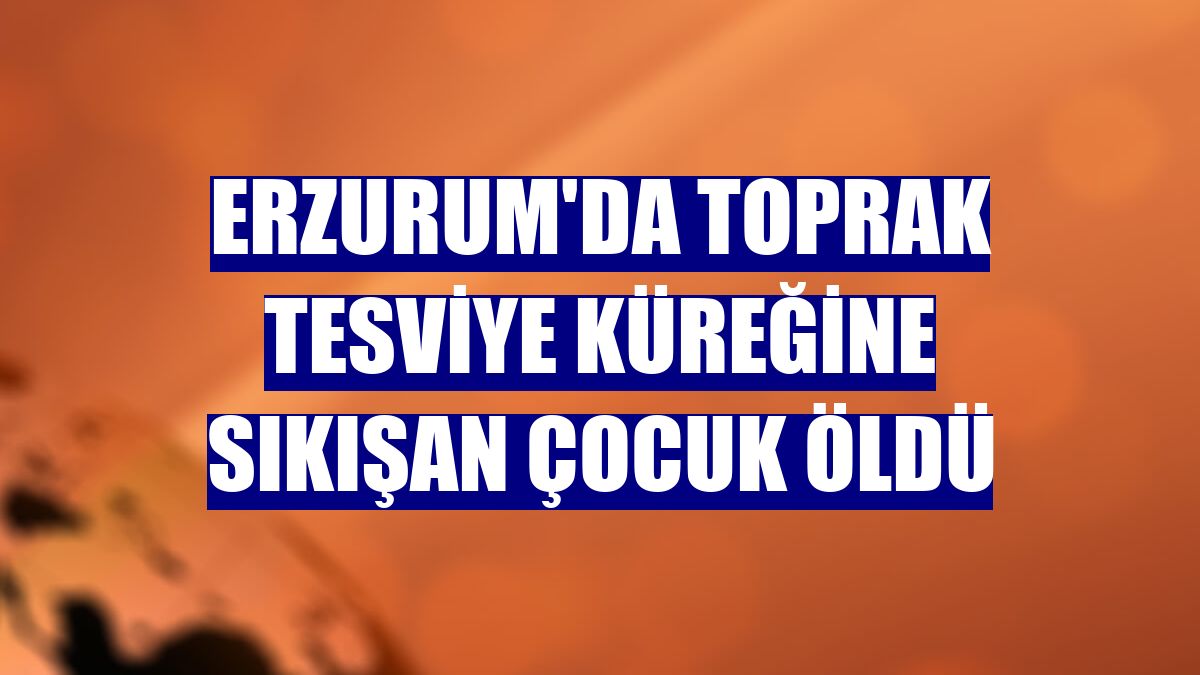 Erzurum'da toprak tesviye küreğine sıkışan çocuk öldü