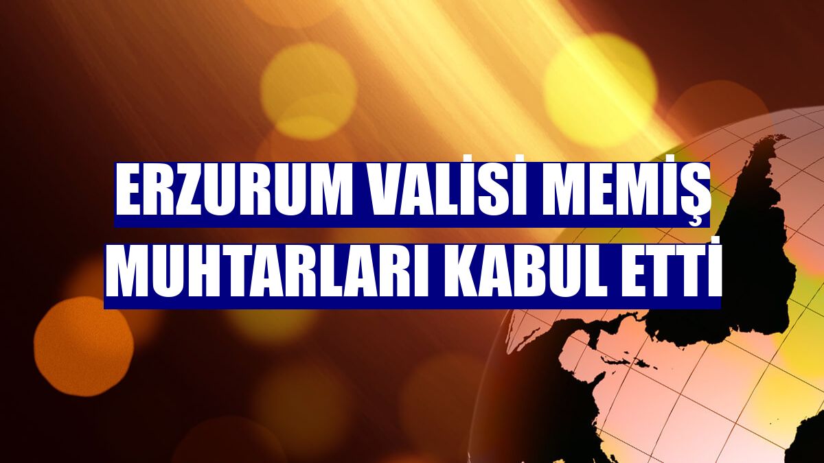 Erzurum Valisi Memiş muhtarları kabul etti