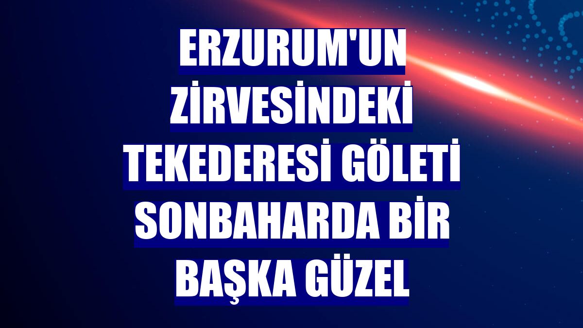 Erzurum'un zirvesindeki Tekederesi Göleti sonbaharda bir başka güzel