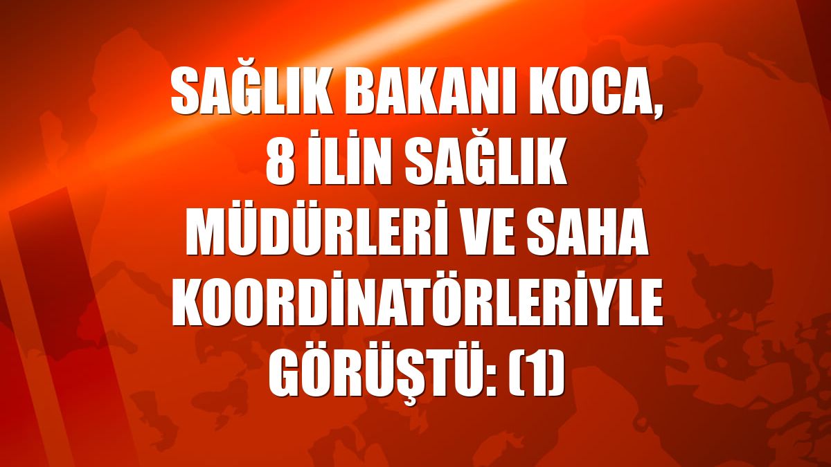 Sağlık Bakanı Koca, 8 ilin sağlık müdürleri ve saha koordinatörleriyle görüştü: (1)