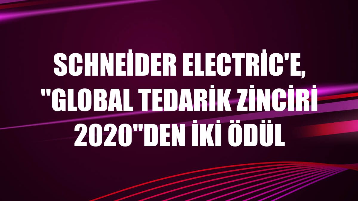 Schneider Electric'e, 'Global Tedarik Zinciri 2020'den iki ödül