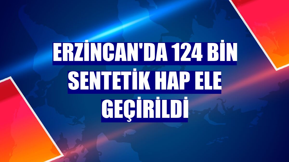 Erzincan'da 124 bin sentetik hap ele geçirildi