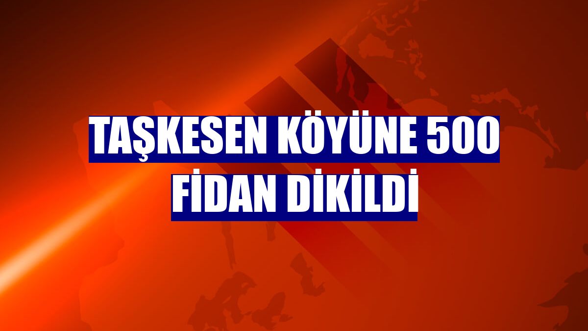 Taşkesen köyüne 500 fidan dikildi
