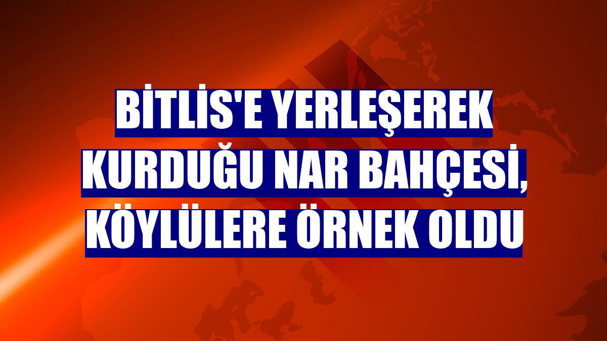 Bitlis'e yerleşerek kurduğu nar bahçesi, köylülere örnek oldu