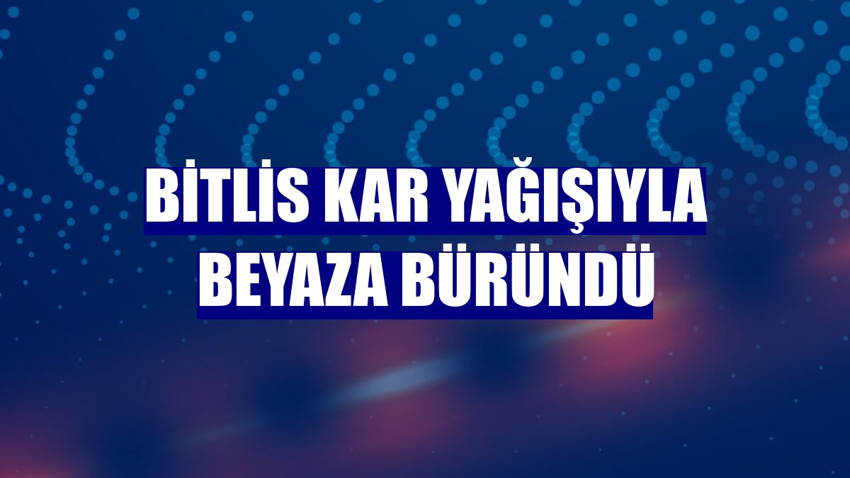 Bitlis kar yağışıyla beyaza büründü