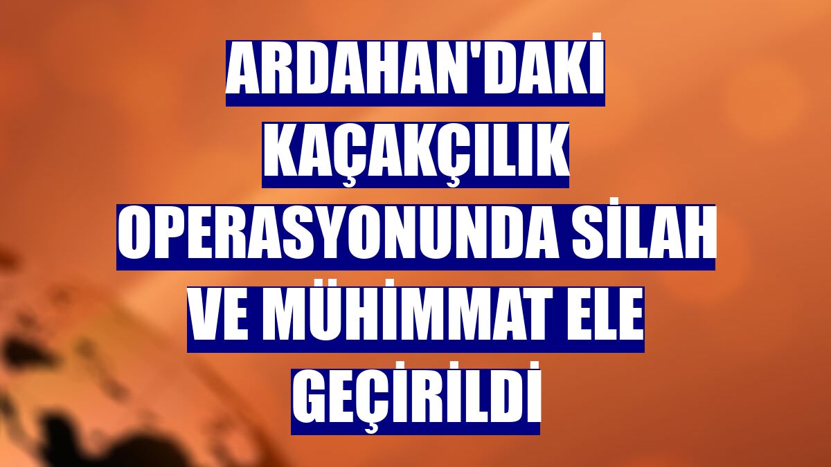 Ardahan'daki kaçakçılık operasyonunda silah ve mühimmat ele geçirildi