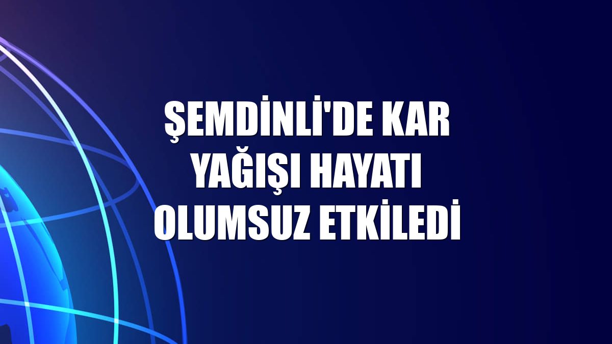 Şemdinli'de kar yağışı hayatı olumsuz etkiledi