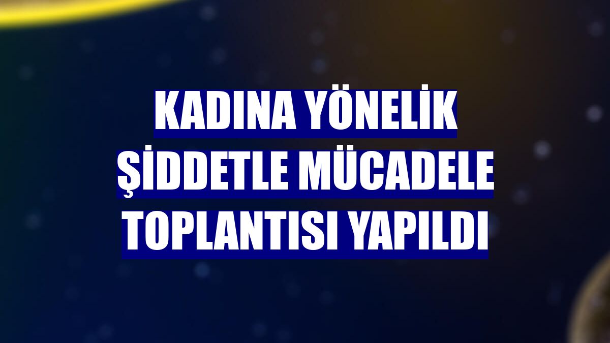 Kadına yönelik şiddetle mücadele toplantısı yapıldı