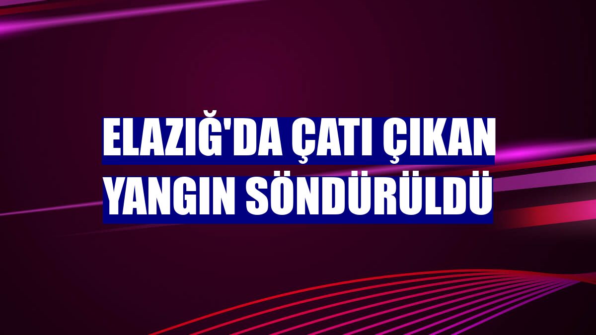 Elazığ'da çatı çıkan yangın söndürüldü