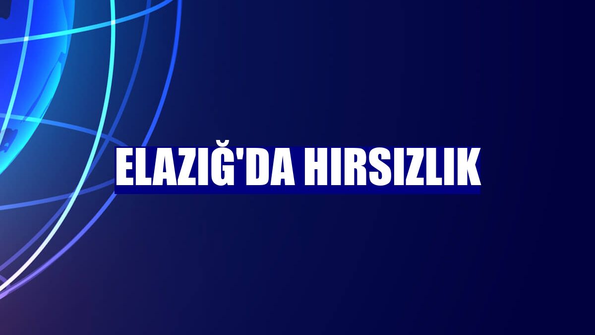 Elazığ'da hırsızlık