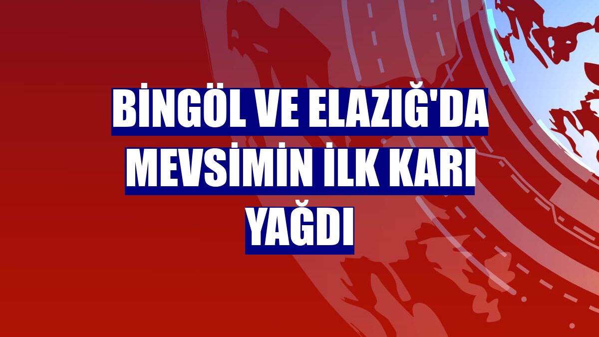 Bingöl ve Elazığ'da mevsimin ilk karı yağdı
