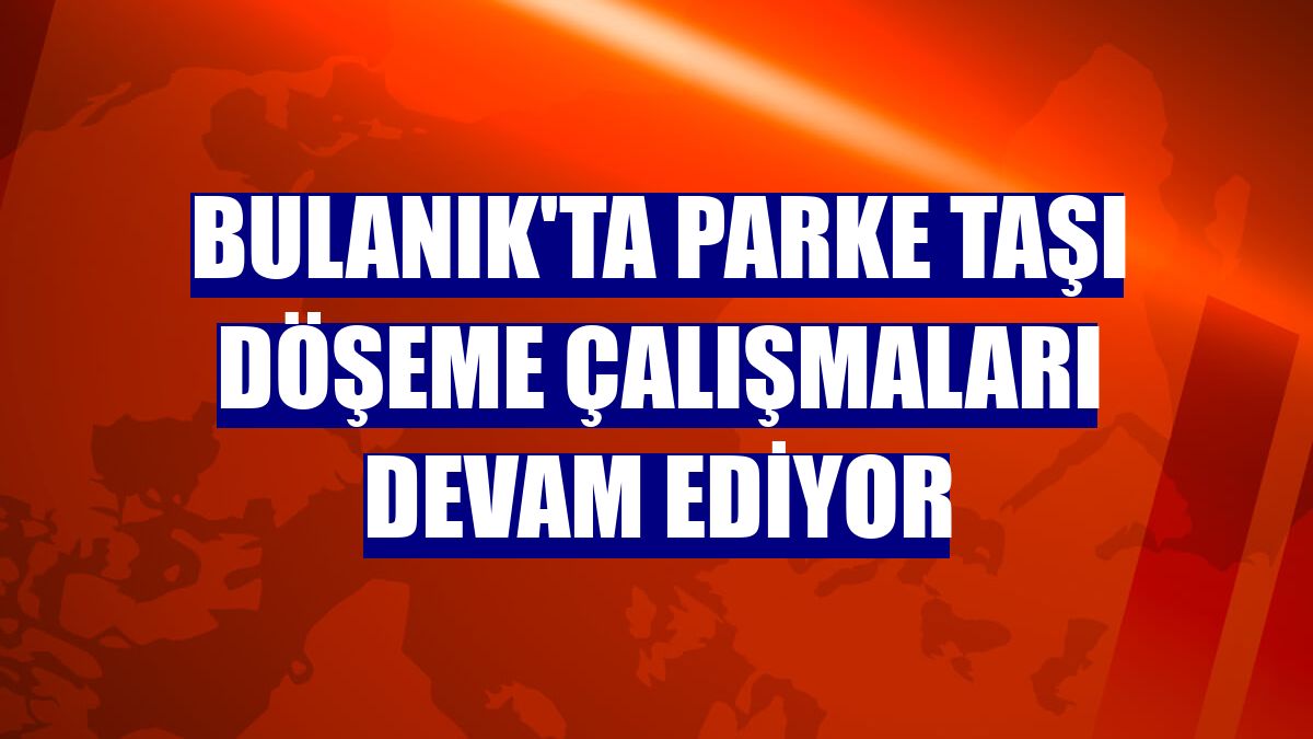 Bulanık'ta parke taşı döşeme çalışmaları devam ediyor