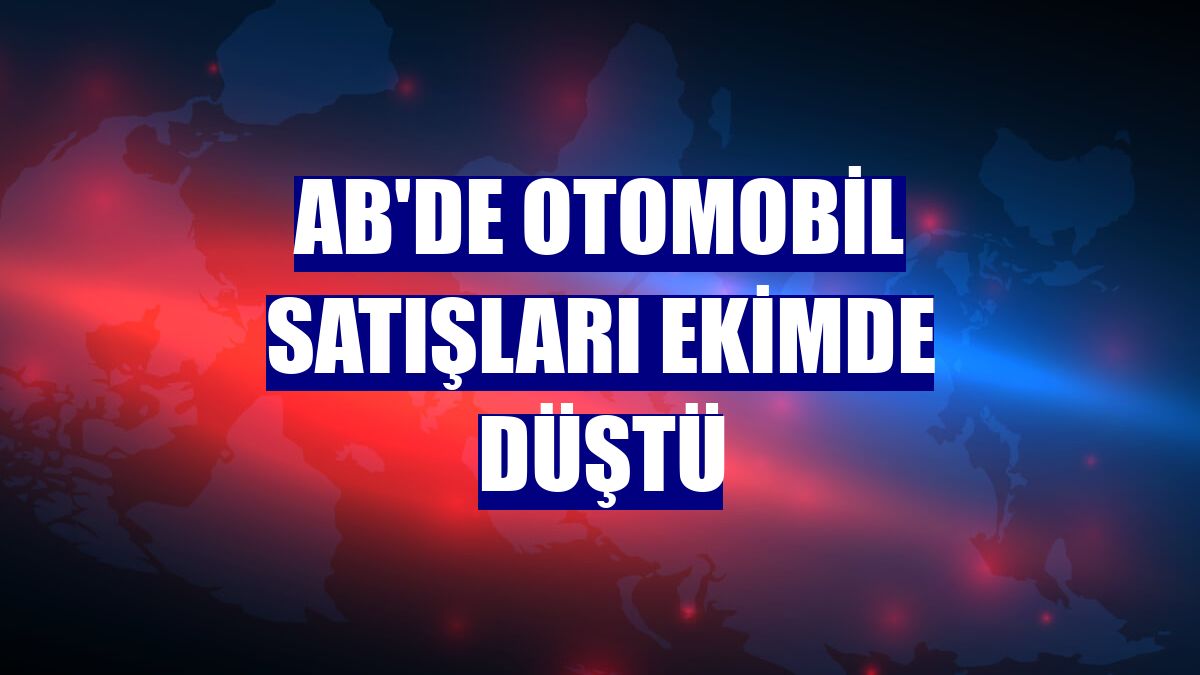 AB'de otomobil satışları ekimde düştü