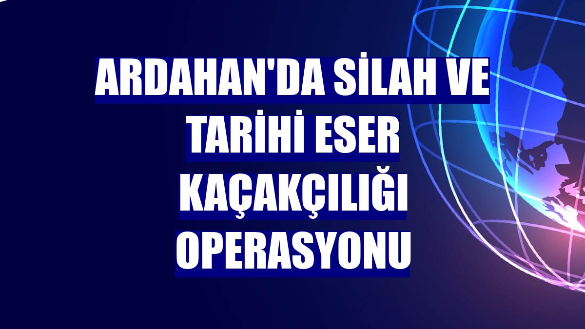 Ardahan'da silah ve tarihi eser kaçakçılığı operasyonu