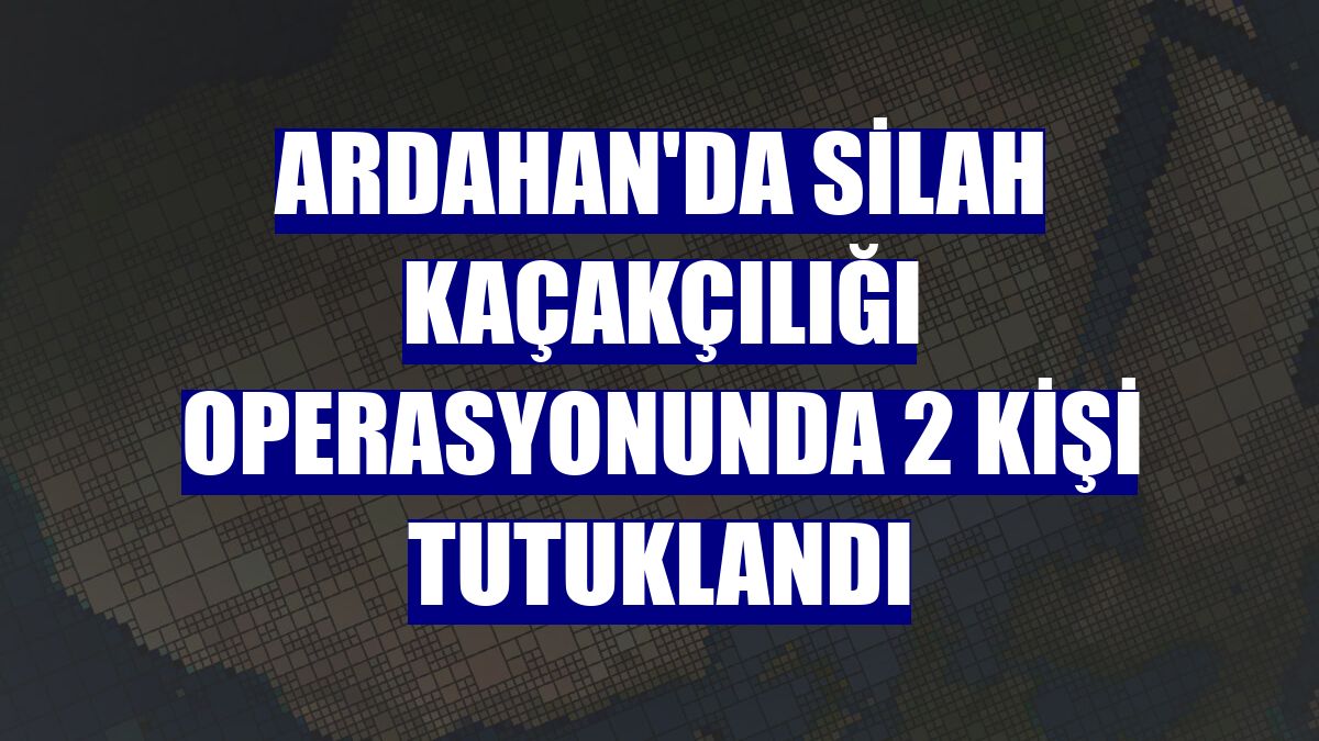 Ardahan'da silah kaçakçılığı operasyonunda 2 kişi tutuklandı