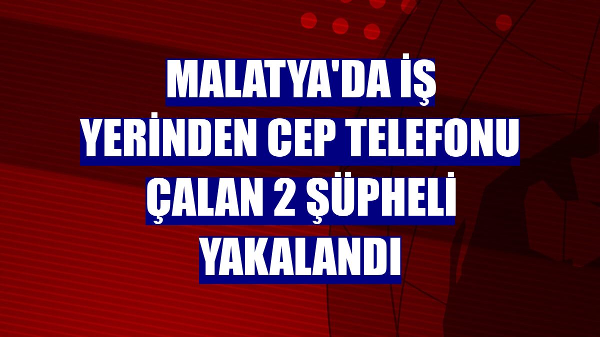 Malatya'da iş yerinden cep telefonu çalan 2 şüpheli yakalandı