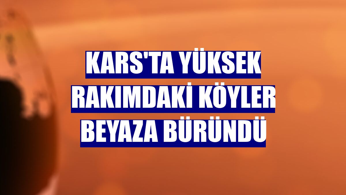 Kars'ta yüksek rakımdaki köyler beyaza büründü