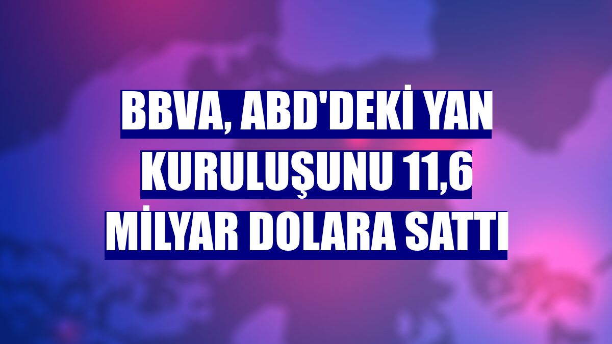 BBVA, ABD'deki yan kuruluşunu 11,6 milyar dolara sattı