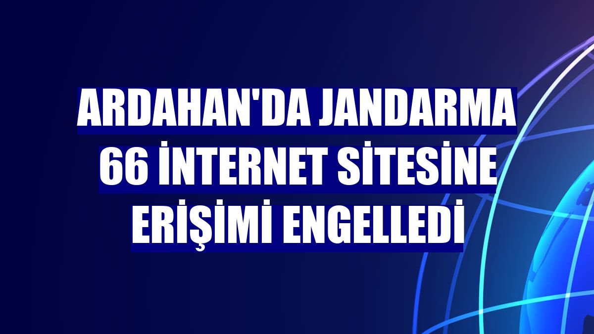 Ardahan'da jandarma 66 internet sitesine erişimi engelledi
