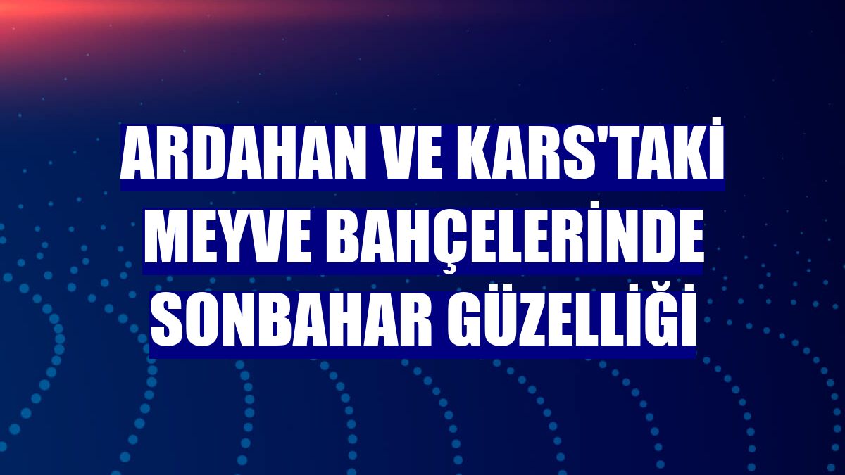 Ardahan ve Kars'taki meyve bahçelerinde sonbahar güzelliği