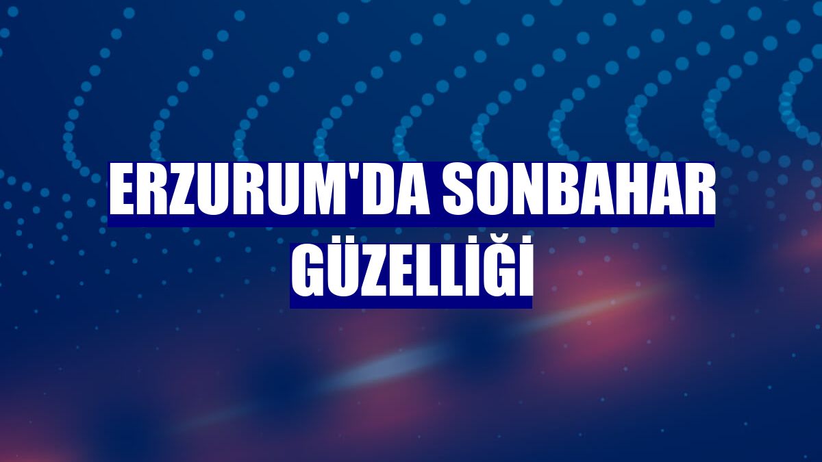 Erzurum'da sonbahar güzelliği