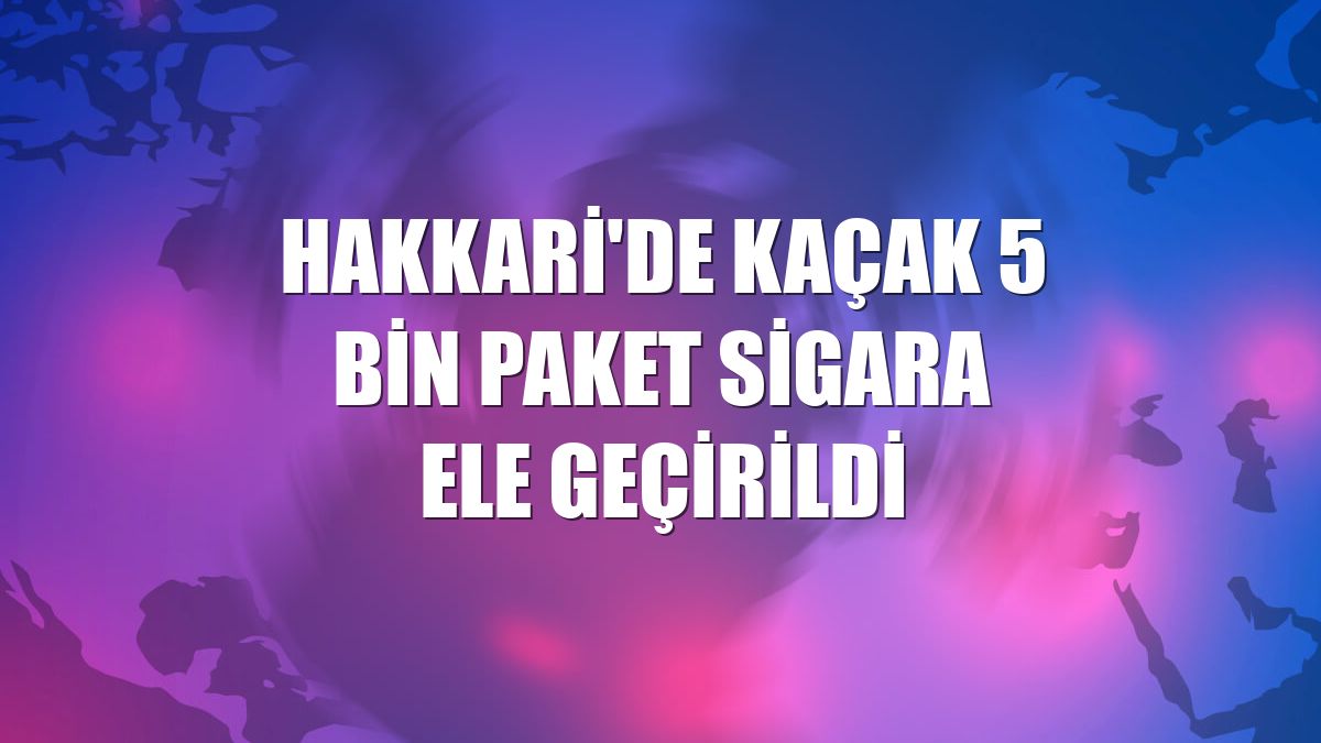 Hakkari'de kaçak 5 bin paket sigara ele geçirildi