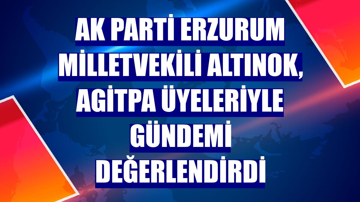 AK Parti Erzurum Milletvekili Altınok, AGİTPA üyeleriyle gündemi değerlendirdi