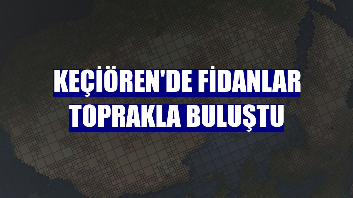 Keçiören'de fidanlar toprakla buluştu