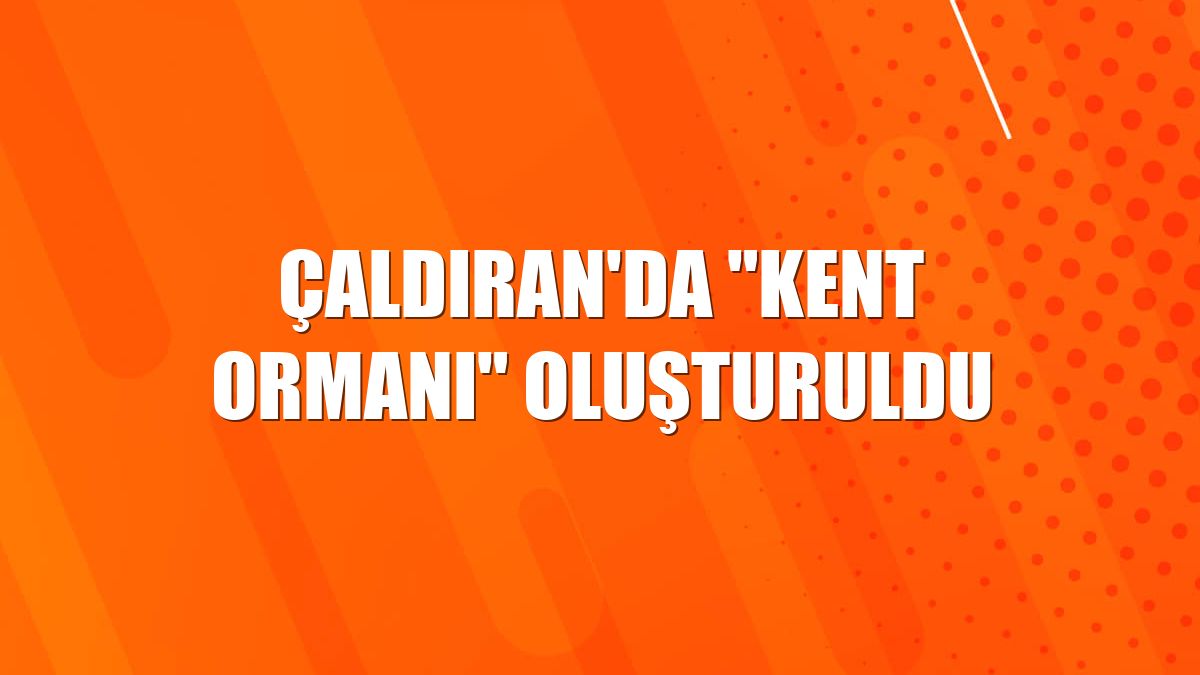 Çaldıran'da "Kent Ormanı" oluşturuldu