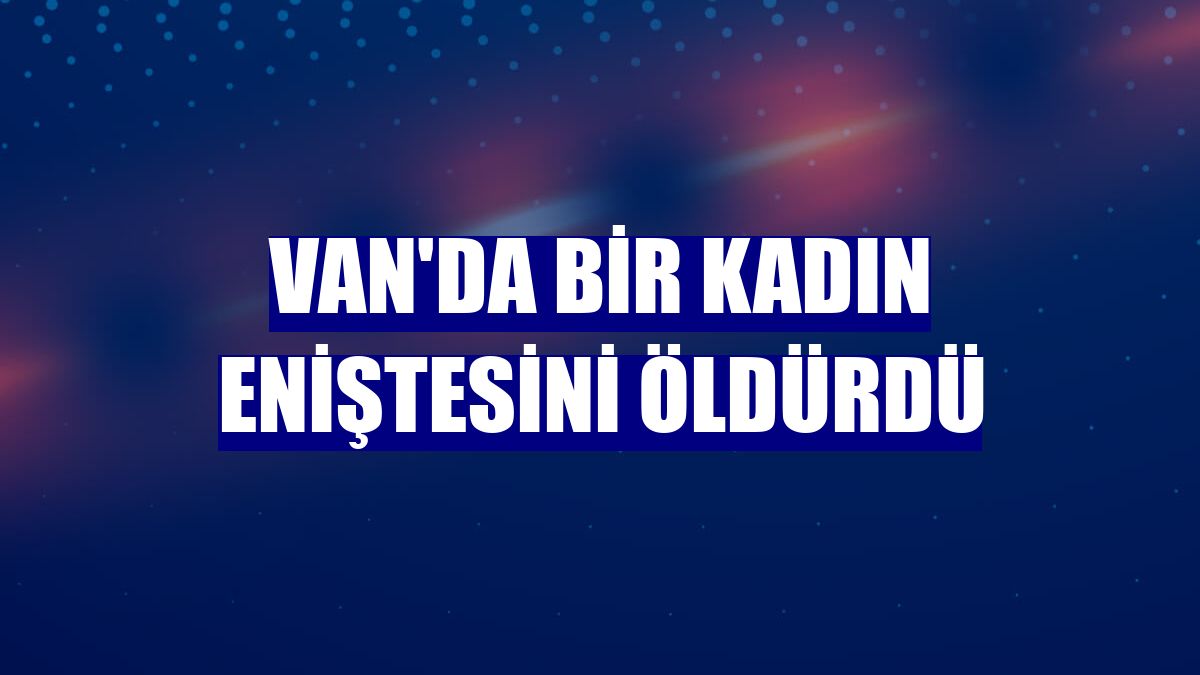 Van'da bir kadın eniştesini öldürdü