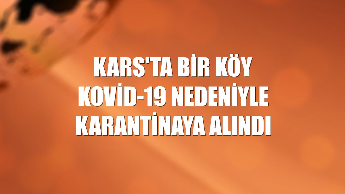 Kars'ta bir köy Kovid-19 nedeniyle karantinaya alındı