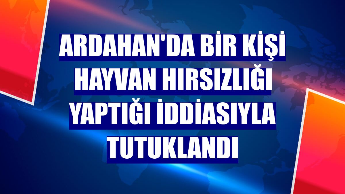 Ardahan'da bir kişi hayvan hırsızlığı yaptığı iddiasıyla tutuklandı