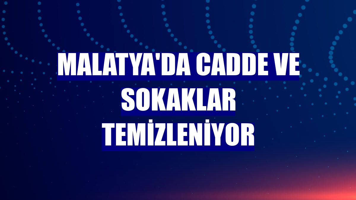 Malatya'da cadde ve sokaklar temizleniyor