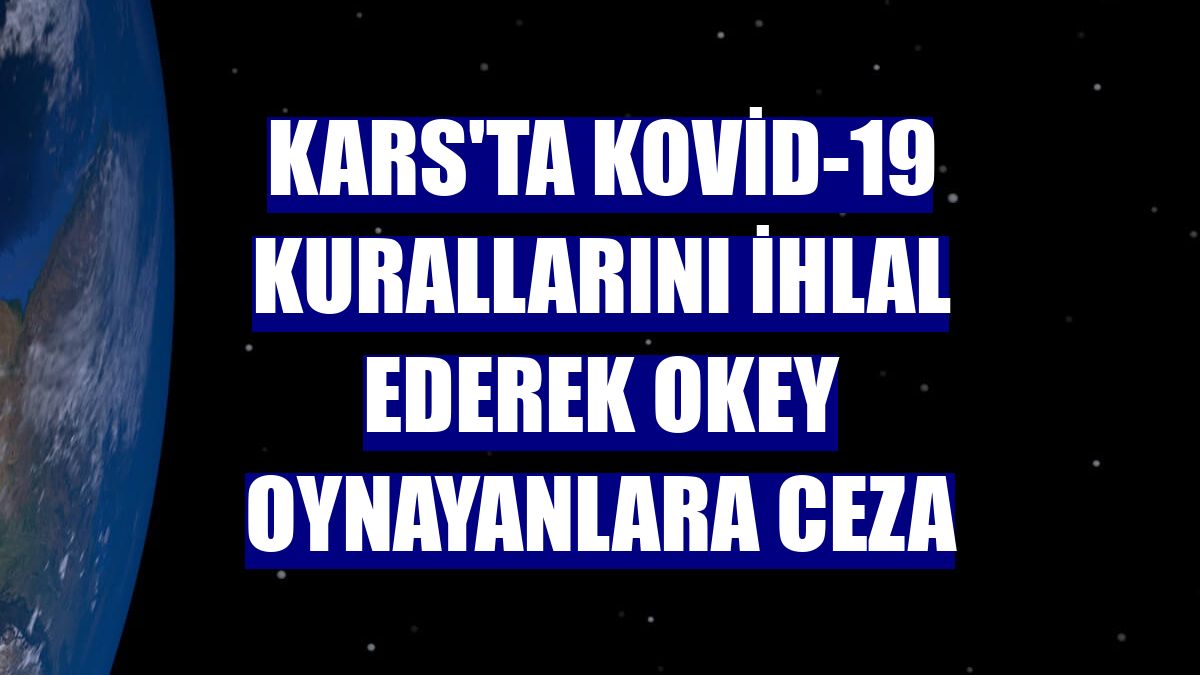 Kars'ta Kovid-19 kurallarını ihlal ederek okey oynayanlara ceza