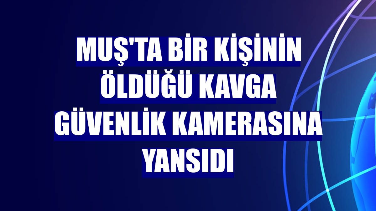 Muş'ta bir kişinin öldüğü kavga güvenlik kamerasına yansıdı
