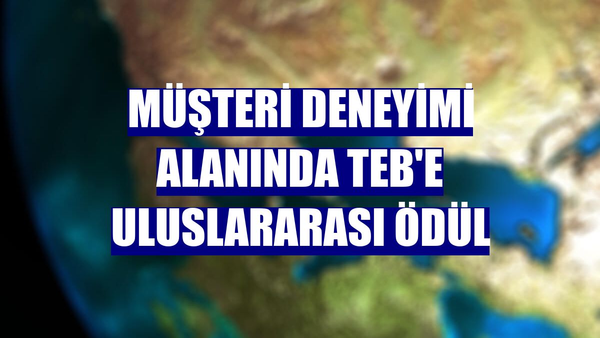 Müşteri deneyimi alanında TEB'e uluslararası ödül