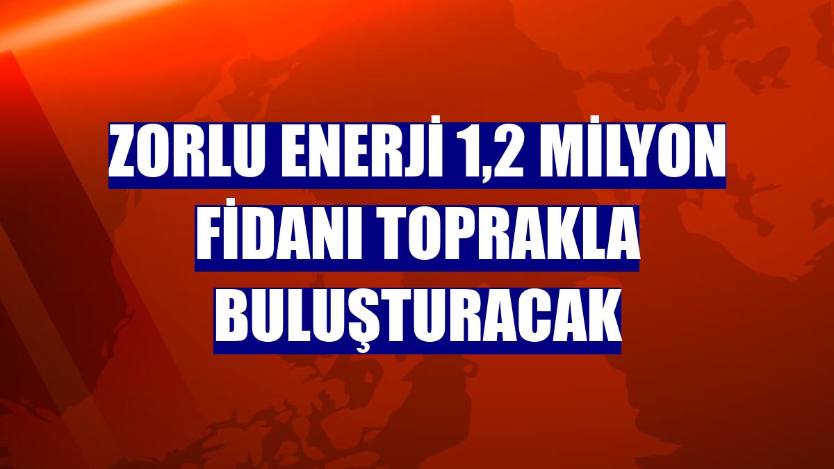 Zorlu Enerji 1,2 milyon fidanı toprakla buluşturacak