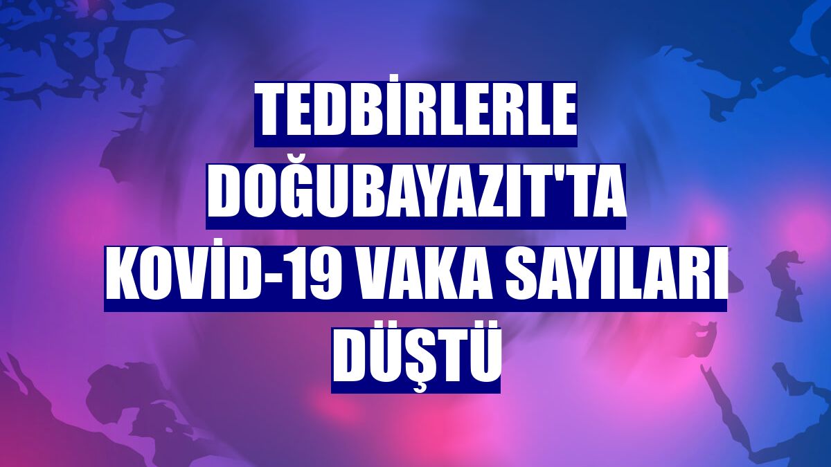 Tedbirlerle Doğubayazıt'ta Kovid-19 vaka sayıları düştü